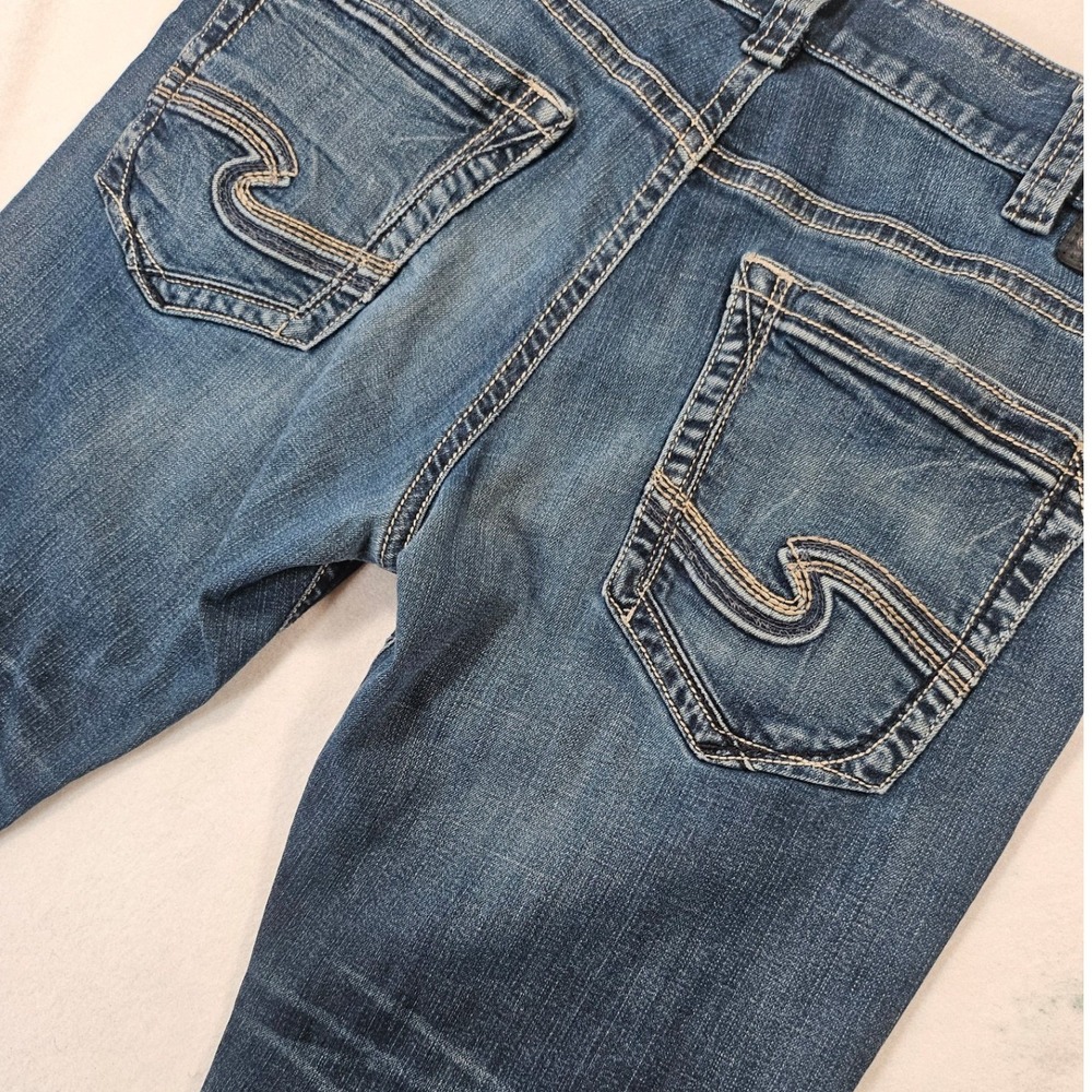 Silver Jeans Co Eddie Relaxed Fit Jeans Mens Size 36 Medium Wash Work Worn